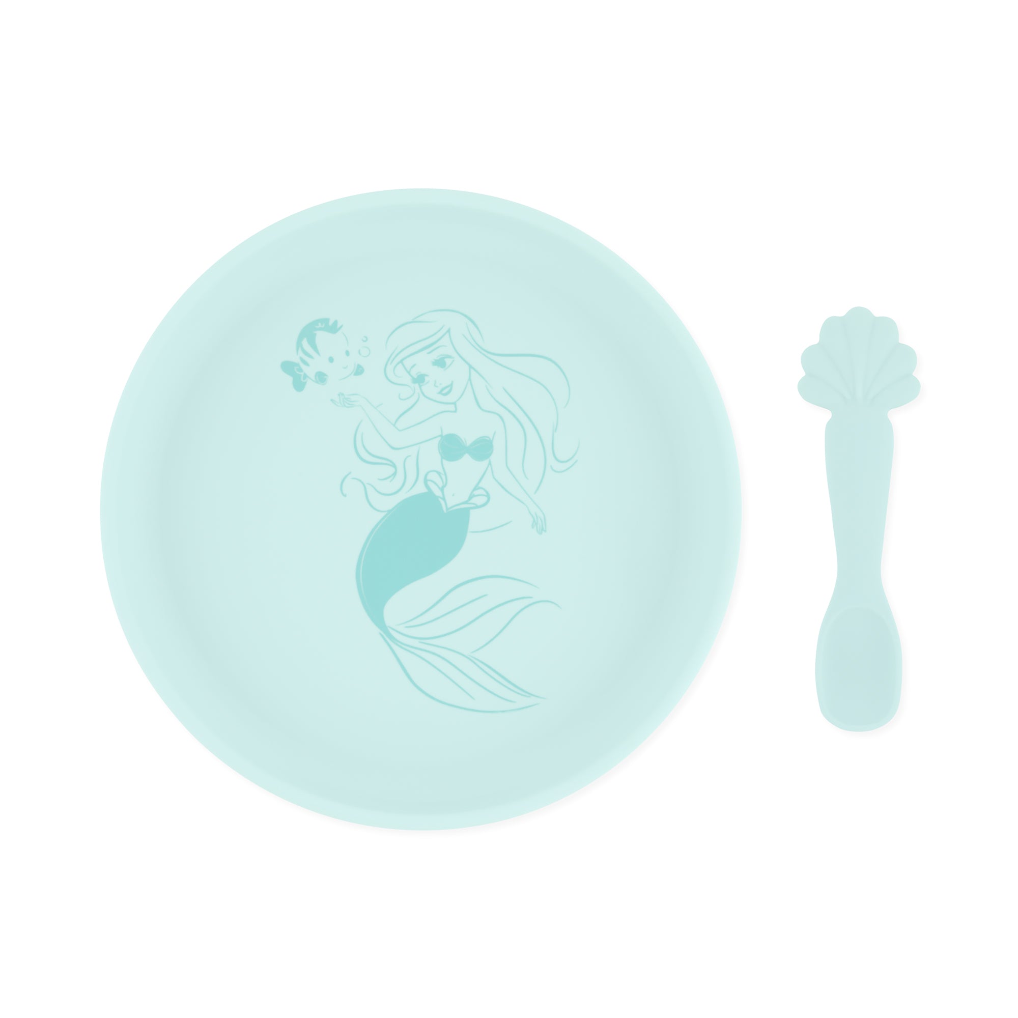 Silicone Plate + Spoon Set: Disney Princess Ariel