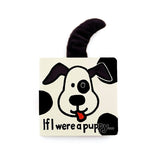 Jellycat If I Were a Puppy book: features a cartoon puppy face, black/white spots, and a textured tail.