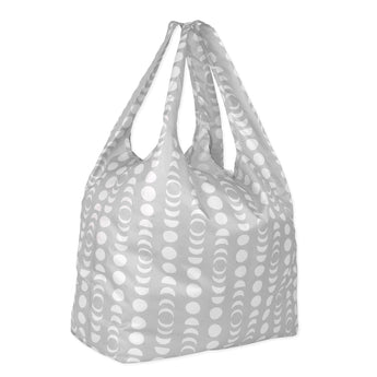 fabric travel tote bags Bumkins Foldable Waterproof Shopping Tote Bag for Travel, Lunar Phase