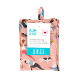 Bumkins Packable Tote Bag: Yoga Pals is folded with its packaging tag.