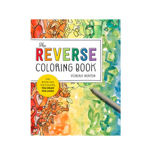 Cover of Workman Publishers The Reverse Coloring Book by Kendra Norton, featuring colorful abstract art to boost creativity.