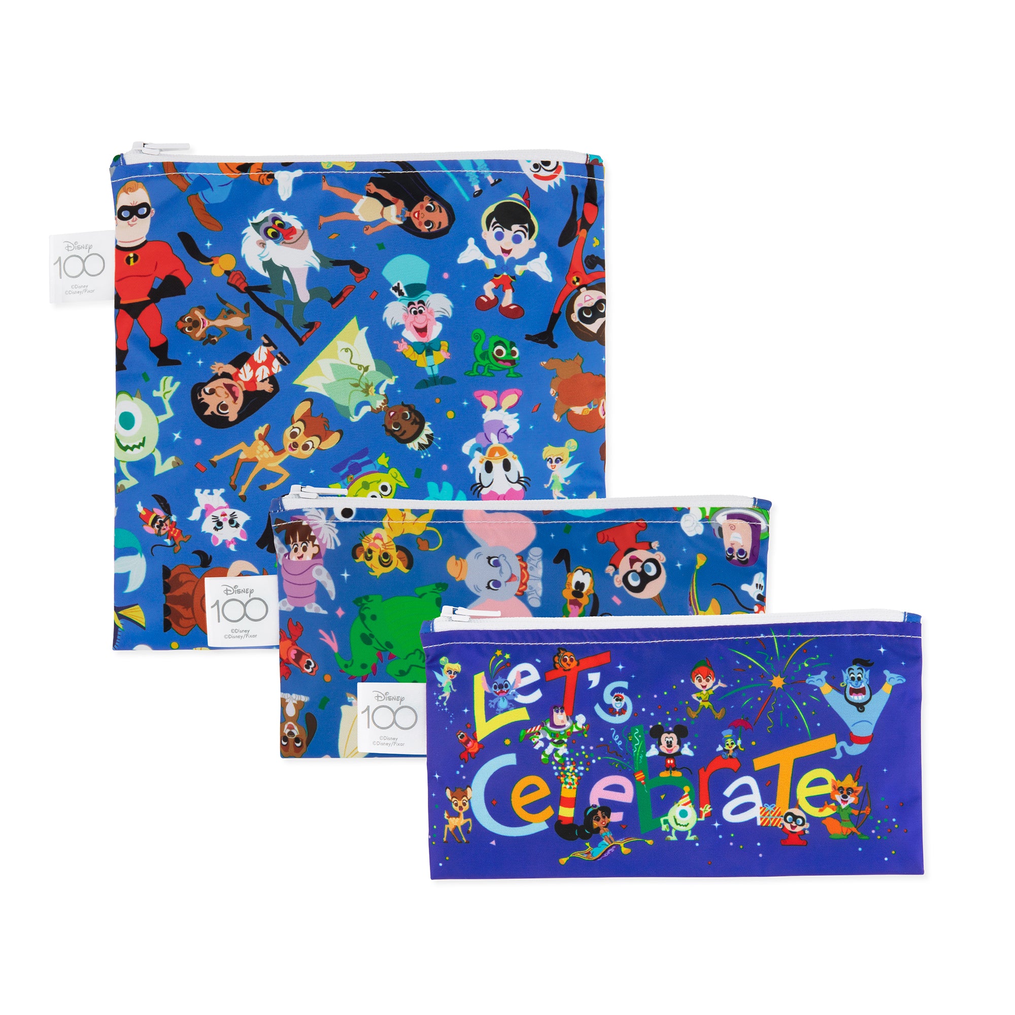 Reusable Snack Bag 3 Pack: Disney 100 Years Celebration