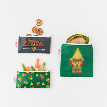 Zelda Reusable Snack Bag Set, Waterproof Fabric, BPA Free, Eco