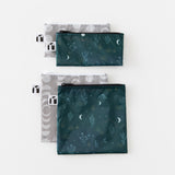 Roamio by Bumkins Reusable Snack Bag 4 Pack: Desert Night is neatly arranged on a white background.