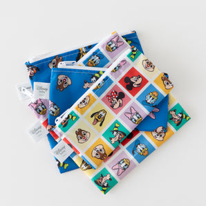 Bumkins Snack Bag 4 Pack: Mickey & Friends Excellent Eight lays stacked on a white background.