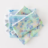 Bumkins Snack Bag 4 Pack: Stitch Star-ring Up Trouble lays stacked on a white background.