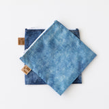 Roamio by Bumkins Reusable Snack Bag, Large 2 Pack: Denim on Denim lays stacked on a white background.