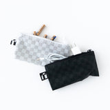 Roamio by Bumkins Reusable Snack Bag, Small 2 Pack: Rich & Boujee lays on a white background with batteries and a charging cord inside.