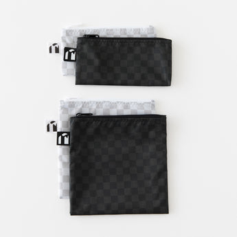 Roamio by Bumkins Snack Bag 4 Pack: Rich & Boujee is neatly arranged on a white background.