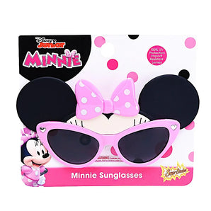 Check out Sunstaches Lil Characters Sunglasses: Pink Minnie Mouse glasses with polka dot bow & UV protection for kids.
