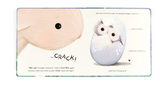 Smudge Rabbit and the Falling Star by Jellycat shows a fluffy creature emerging from a cracked egg in this charming bedtime tale.