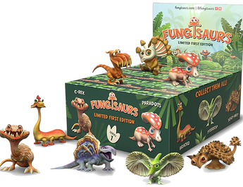 Fungisaurs Mystery Box by Fungisaurs: Discover dinosaur-plant hybrids like mushroom-headed creatures! Explore more with the ARise app.
