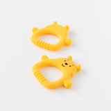 Two Bumkins Silicone Flat Teether: Winnie the Pooh shown front and back on a white background.