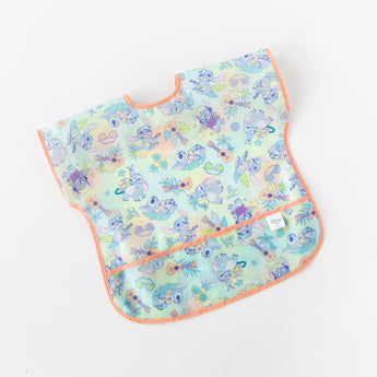 Bumkins Junior Bib: Disney Aloha Stitch lays flat on a white background.