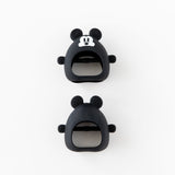 Two Bumkins Silicone Un-Droppable Mitt Teether: Mickey Mouse shown front and back on a white background.