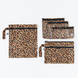 Roamio by Bumkins The Commuter Deluxe 5-Piece Set: Leopard is neatly arranged on a white background.