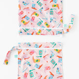 Bumkins Wet Bag + Wet/Dry Bag Set: Boots is vertically arranged on a white background with only the top half of the bags visible.