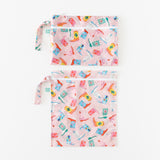 Bumkins Wet Bag + Wet/Dry Clutch Set: Boots is neatly arranged on a white background.