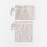 Bumkins Wet Bag + Wet/Dry Clutch Set: Wander is neatly arranged on a white background.
