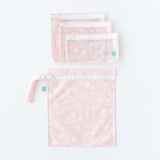 Bumkins The Chaos Coordinator Essential 4-Piece Set: Lace is neatly arranged on a white background.