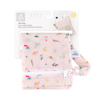 Bumkins Wet Bag: Princess Magic is shown folded on white cardboard packaging.