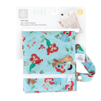 Bumkins Wet Bag: Disney Princess Ariel is shown folded on white cardboard packaging.