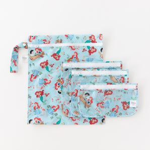 The Bumkins Wet Bag + Clear Travel Bag 3 Pack Set: Disney Ariel is perfect for travel or on-the-go parents.