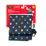 Bumkins Wet Bag: Super Mario™ Lineup is shown folded on red cardboard packaging with a cartoon illustration.