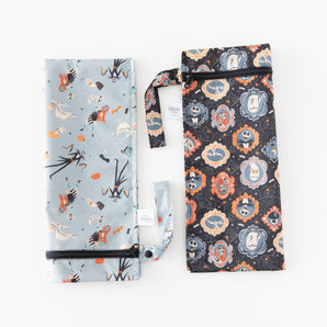 Bumkins Wet Bag 2 Pack: Disney Everyday Is Halloween—waterproof, reusable, and machine washable for easy cleaning.