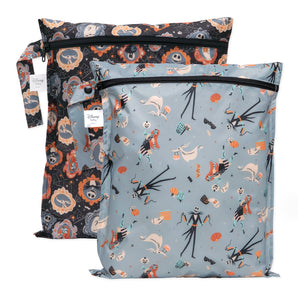 Bumkins Wet Bag 2 Pack: Disney Everyday Is Halloween—waterproof, reusable bags perfect for your spooky essentials.