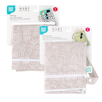 Bumkins Wet Bag + Wet/Dry Bag Set: Wander is shown in its packaging.