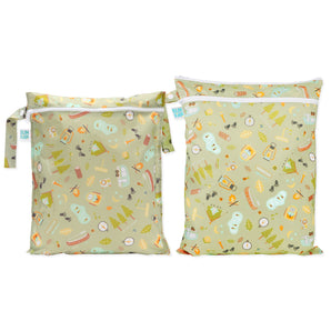 Bumkins Wet Bag + Wet/Dry Bag Set: Camp Gear—eco-friendly, reusable storage essentials for your next outdoor adventure.