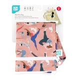 Bumkins Wet/Dry Bag: Yoga Pals is shown folded in its packaging.