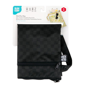 Bumkins Wet/Dry Bag: Rich Black is shown folded in its packaging