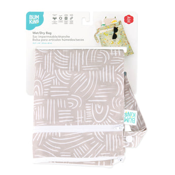 Bumkins Wet/Dry Bag: Wander is shown folded in its packaging.