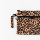 Roamio by Bumkins Wet/Dry Clutch: Leopard lays flat on a white background.