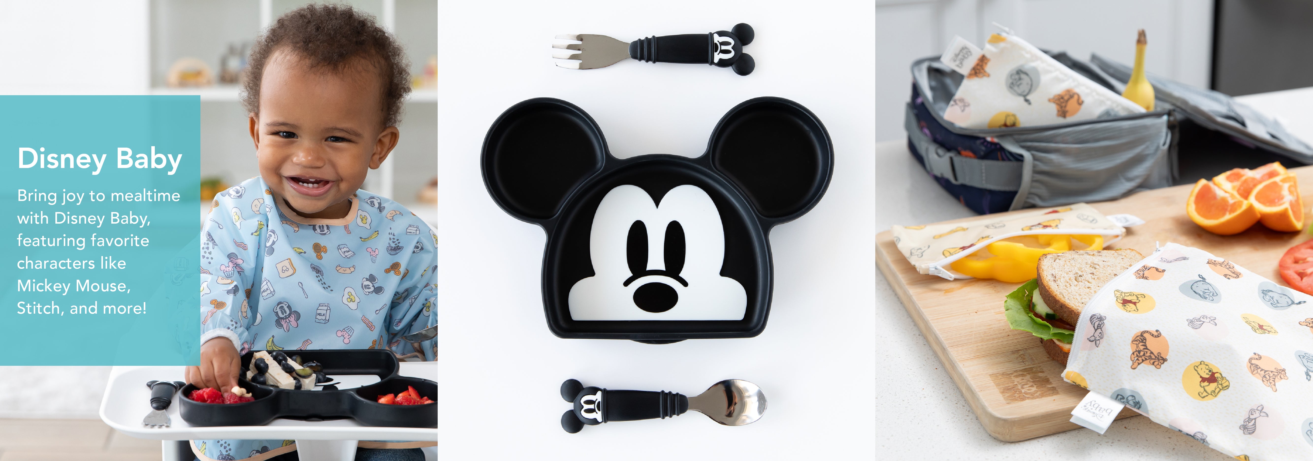 Disney Baby Bibs, Sets, Wet Bags, Snack Bags, Utensils and