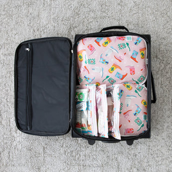 Bumkins Packing Cube 2 Pack + Clear Travel Bag 3 Pack Set: Boots keeps your suitcase organized and tidy for every trip.
