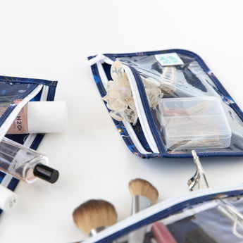 Bumkins Wet Bag + Clear Travel Bag 3 Pack Set: Evil Eye—ideal for organizing cosmetics and essentials on the go.