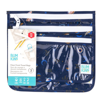 Bumkins Clear Travel Bag 3 Pack: Evil Eye is shown with its packaging tag.