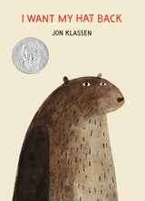 Cover of I Want My Hat Back hardcover by Random House, featuring a humorous bear with an award seal on the top left.