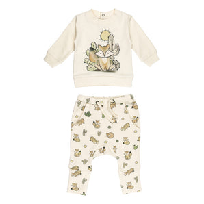 Organic Sweatshirt & Jogger Set, Little Fox