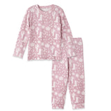 Tesa Babes PJs, Wild West Pink: Cute girls pink sleepwear with cacti/moons/suns. Soft bamboo fabric; long-sleeve top & pants.