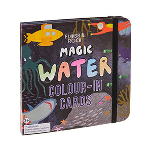 Explore the ocean with Floss and Rocks Water Cards, Deep Sea—a reusable coloring book thats fun and educational with vibrant sea life!.