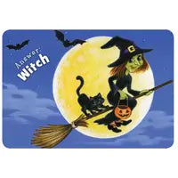 The Little Halloween Board Book by Sleeping Bear Press features a witch, broomstick, black cat, and moon—ideal for rhyming riddles!.
