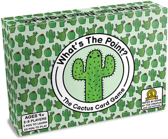 Whats The Point? by Cactus Card Game LLC: A family-friendly strategy game with cactus illustrations for 2-6 players, ages 9+.