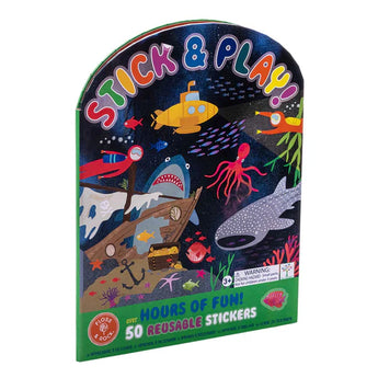 Explore ocean fun with Floss and Rocks Stick and Play, Deep Sea book! Enjoy 50 reusable eco-friendly stickers in a submarine adventure.
