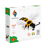 The Hotaling Imports 3D Origami Bee kit has pre-cut shapes for a black and yellow bee with white wings. Ideal for ages 8+.