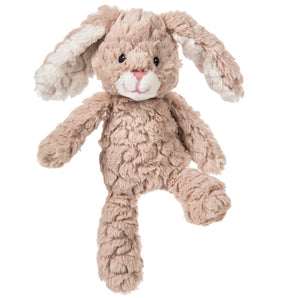 Plush, Putty Tan Bunny: fluffy light brown bunny stuffed animal with white details on ears and mouth.