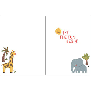 Birthday Card, Cute Jungle